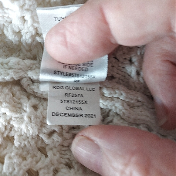 Freshman 1996 Oversized Cropped Crochet-look Long Sleeve Sweater Size Small - Picture 6 of 6